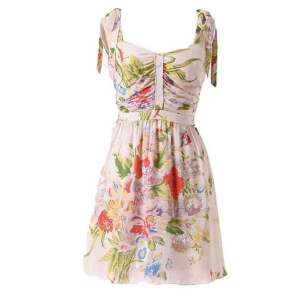 Leifsdottir /Anthropologie floral silk dress